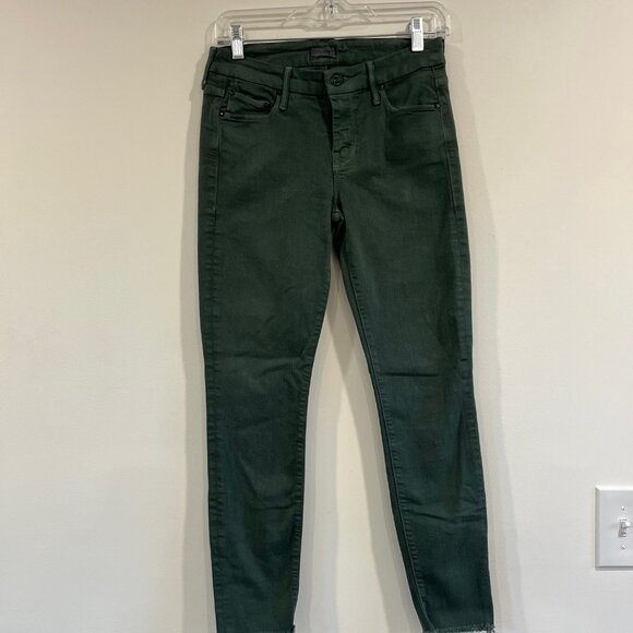 Mother Women's jeans Desc Lookers Ankle Fray Dye Emerald Style 1431-309 size 27 - Picture 1 of 10